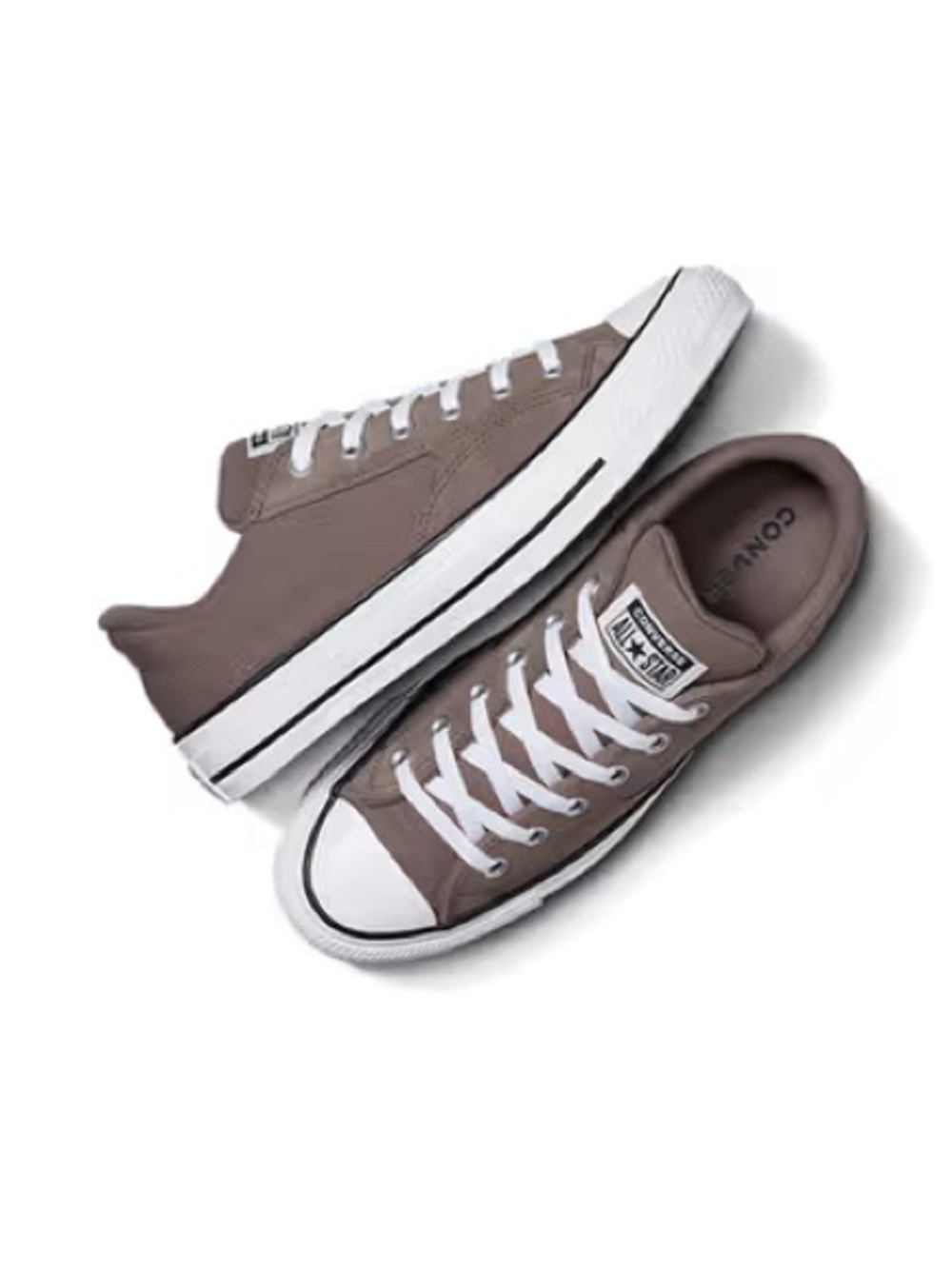 Converse Low Top Sneakers in Taupe with White Accents